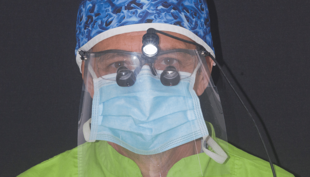 visière aides optiques dentaire